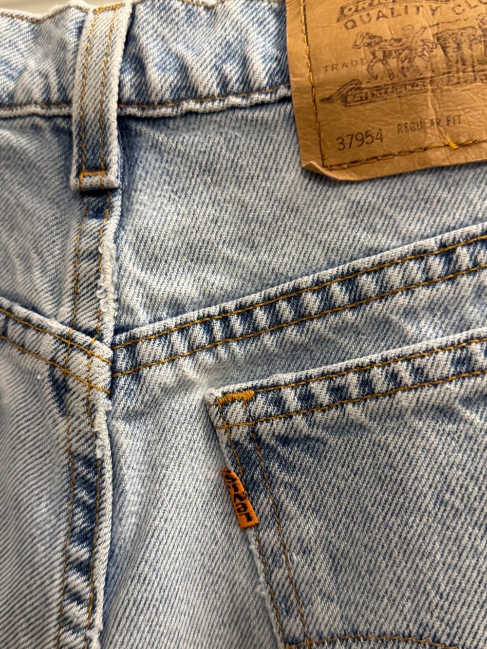 Vintage 1990s Levi’s 954 Orange Tab Denim Shorts Size 11 Made in USA - Picture 10 of 10